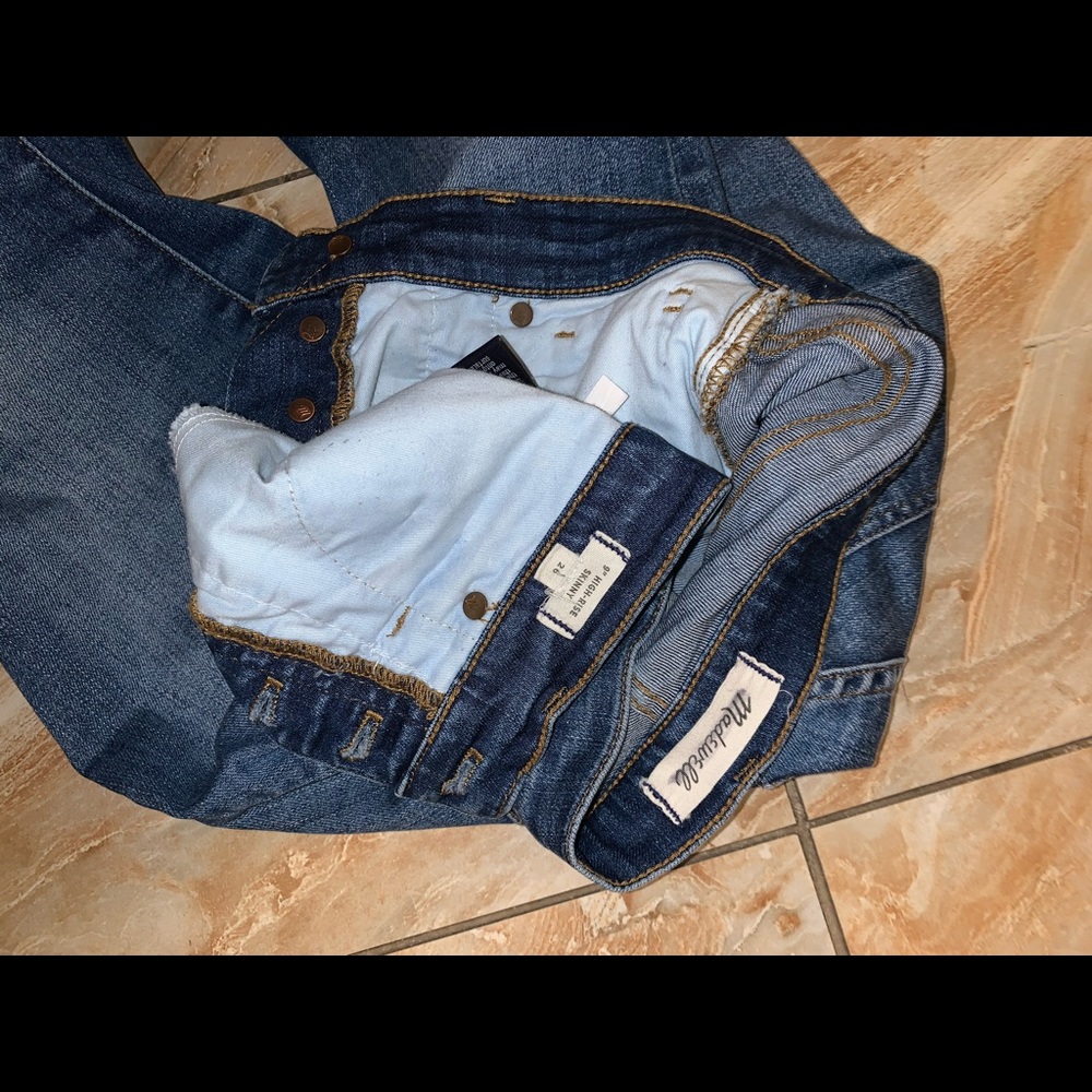 EUC Madewell exposed button fly skinny jeans, sz 26